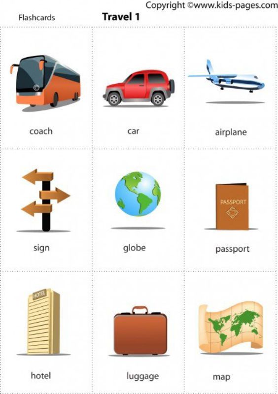 Travel words english