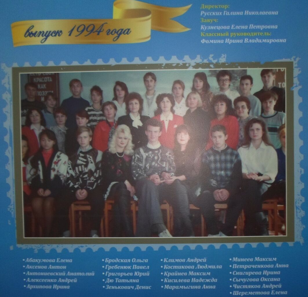 1994. Фомина Ирина Владимировна