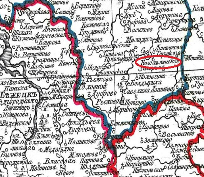 Карта конца 19 века