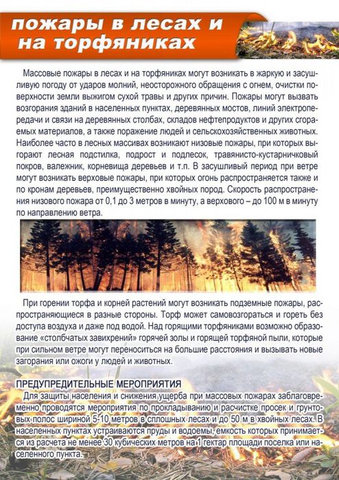 памятка (пожары в лесах и на торфянниках)(1)
