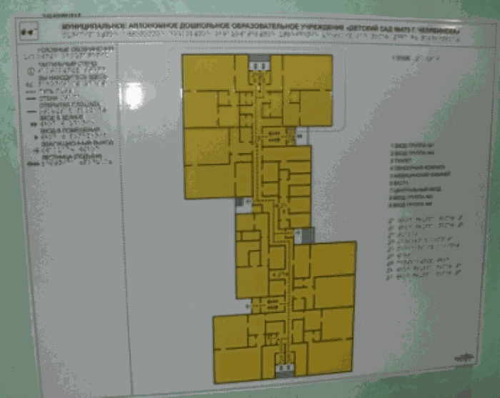 Мнемосхема территории детского сада со стойкой и мнемосхемы первого и второго этажей 3